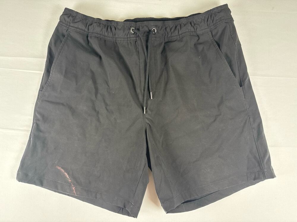 Member’s Mark Tech Shorts Mens L Black Stretch Athletic Drawstring Casual Shorts